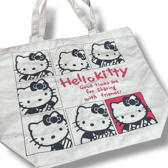 Hello Kitty Sanrio Tote Bag Friends School Lunch Travel Carry On Good Times - Picture 2 of 12